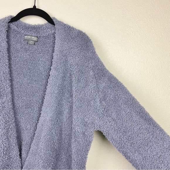 Barefoot Dreams Women’s Medium Cozy Chic Knit Open Front Cardigan Sweater Purple - Picture 7 of 16